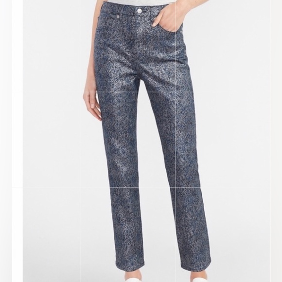 Express Denim - EXPRESS Slim Super Hight Rise Jeans Metallic Size 6